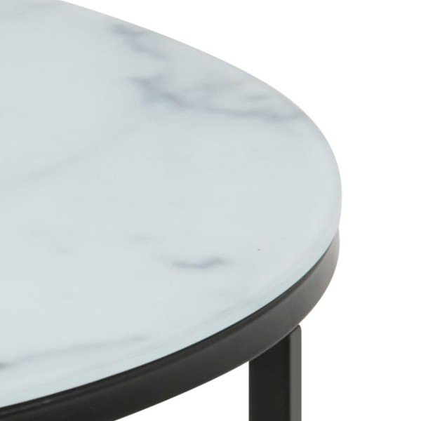 Tavolino rotondo bianco ø 80 cm Alisma - Actona-image-4