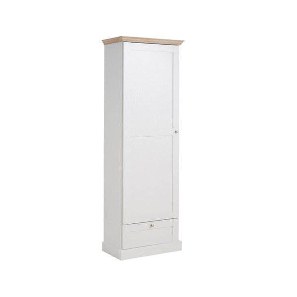 Armadio bianco con ante e dettagli in rovere decorato Bruce - Støraa-image-1