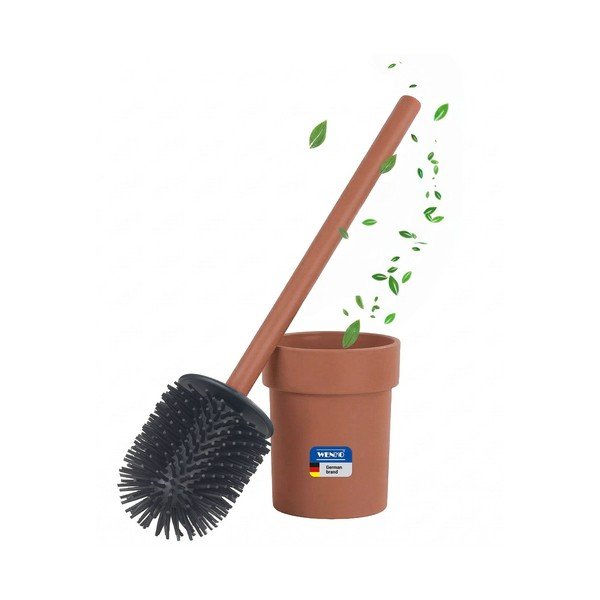 Scopino WC senza foratura marrone in plastica con aggancio Turbo-loc Lizan – Wenko-image-3