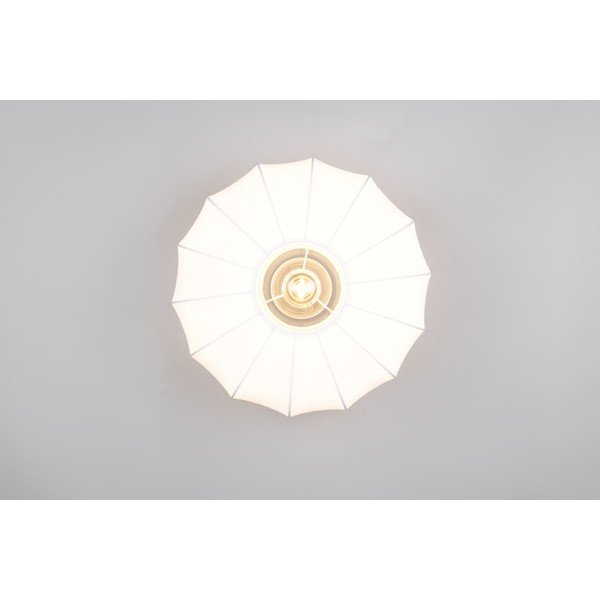 Plafoniera bianca in metallo con paralume in tessuto ø 40 cm Madleine – Reality-image-4