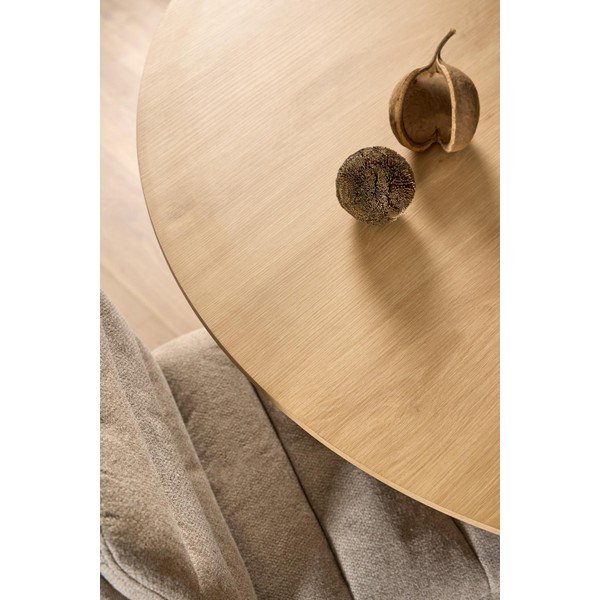 Tavolo da pranzo rotondo con piano effetto rovere ø 120 cm Cadiz - Actona-image-2