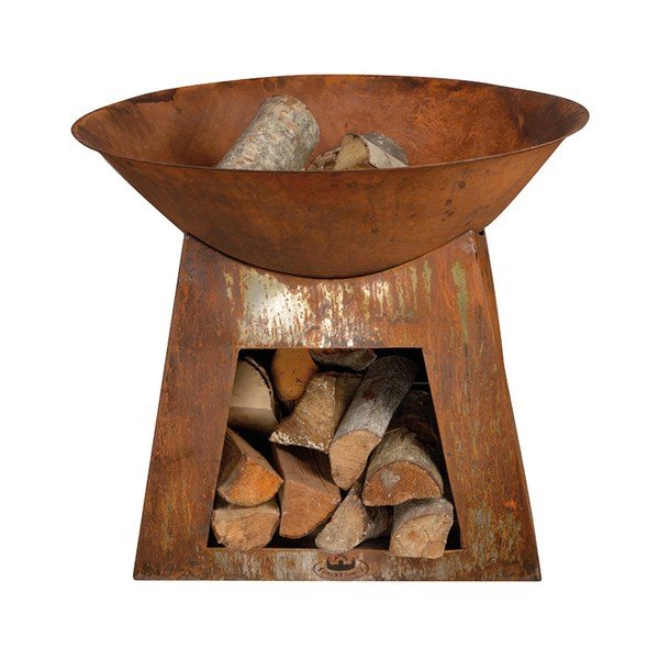 Caminetto in metallo con vassoio di legna Campeggio - Esschert Design-image-2