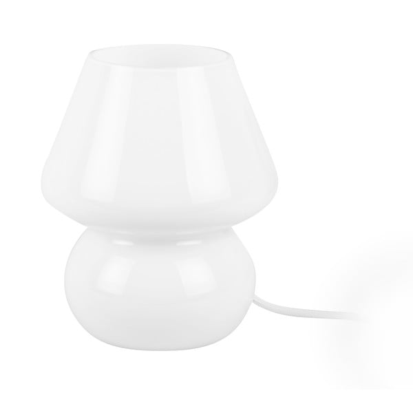 Lampada da tavolo in vetro bianco Vetro, altezza 18 cm - Leitmotiv-image-2