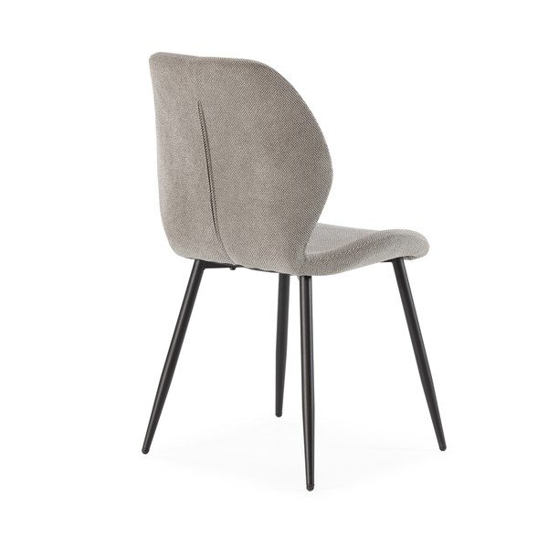 Sedie da pranzo in set grigio chiaro in imbottito 4 pz Ansu – Marckeric-image-2