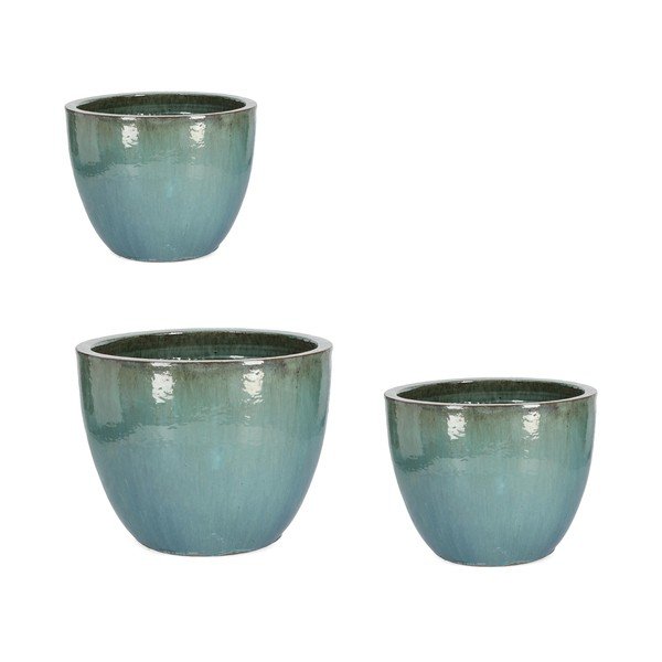Set di vasi per fiori in terracotta 3 pz ø 46 cm Quang – Bizzotto-image-1