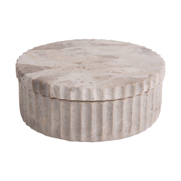 Scatola decorativa marrone chiaro in pietra ø 15x6 cm Marble – PT LIVING