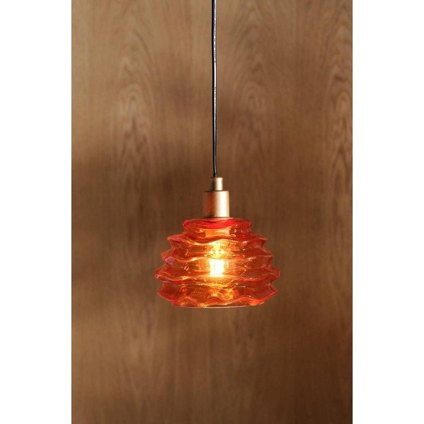 Lampadario arancione in vetro ø 15 cm Fall – Jotex-image-1