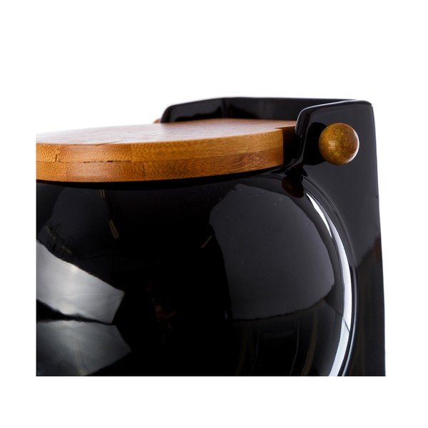 Barattolo di sale nero con coperchio Unimasa Ceramic, 700 ml - Casa Selección-image-4