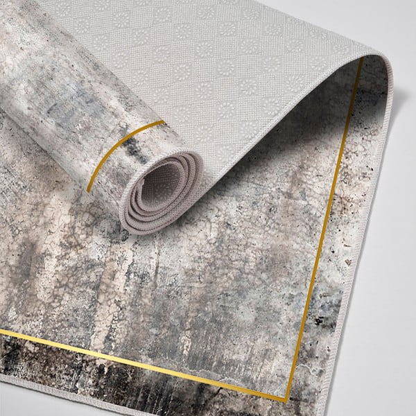 Set di tappetini per il bagno grigi/marroni 2 pz 60x100 cm – Foutastic-image-2