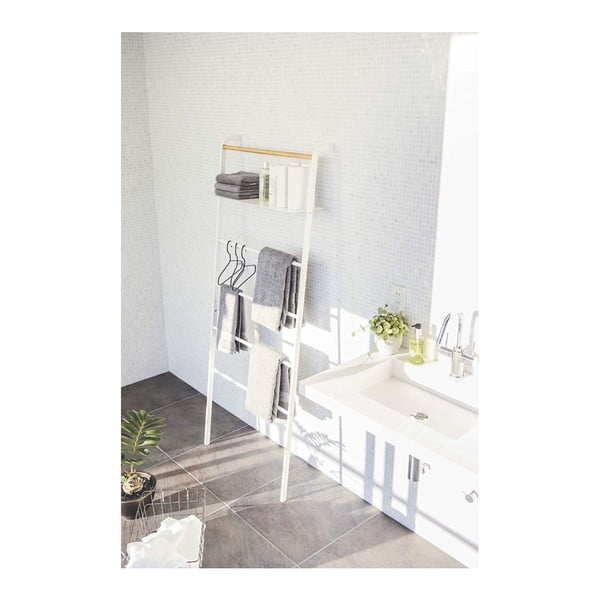 Appendiabiti bianchi con ripiano Scala Tower - YAMAZAKI-image-1