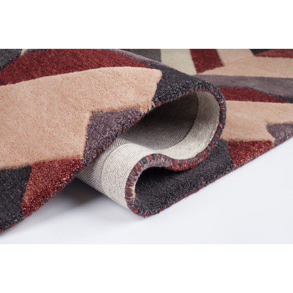 Tappeto rosso e grigio tessuto a mano Salon, 200 x 290 cm - Flair Rugs-image-1