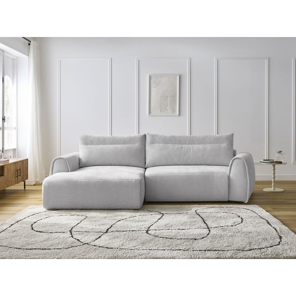 Divano angolare in grigio chiaro Aden – Bobochic Paris-image-1