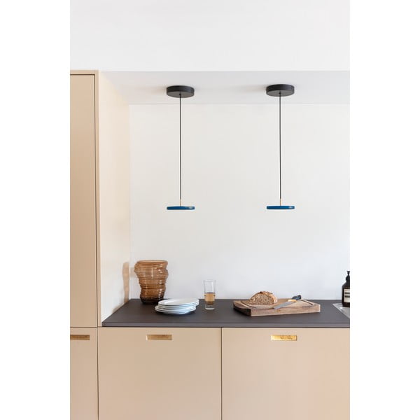 Lampada a sospensione a LED in colore petrolio con paralume in metallo ø 15 cm Asteria Micro - UMAGE-image-1