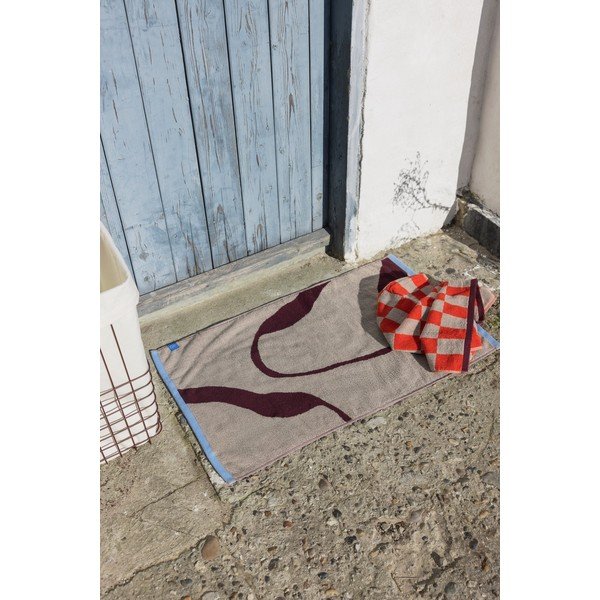 Tappetino per il bagno burgundy/greige in cotone organico per la doccia 50x80 cm Nova Arte  – Mette Ditmer Denmark-image-1