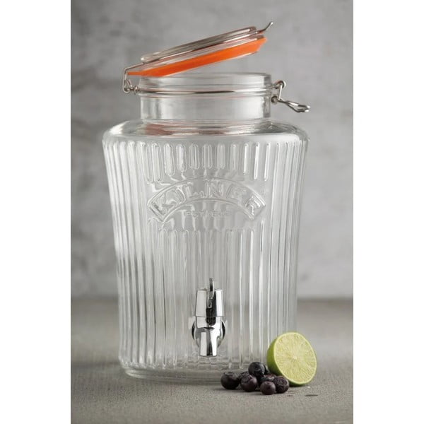 Distributore di bevande in vetro con rubinetto , 5 l Vintage - Kilner-image-2