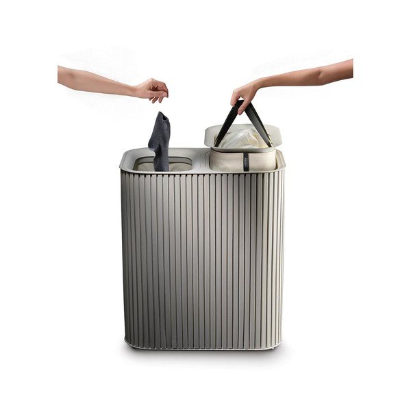 Cesta per il bucato beige in bambù 2x45 l Tota Luxe – Joseph Joseph-image-4