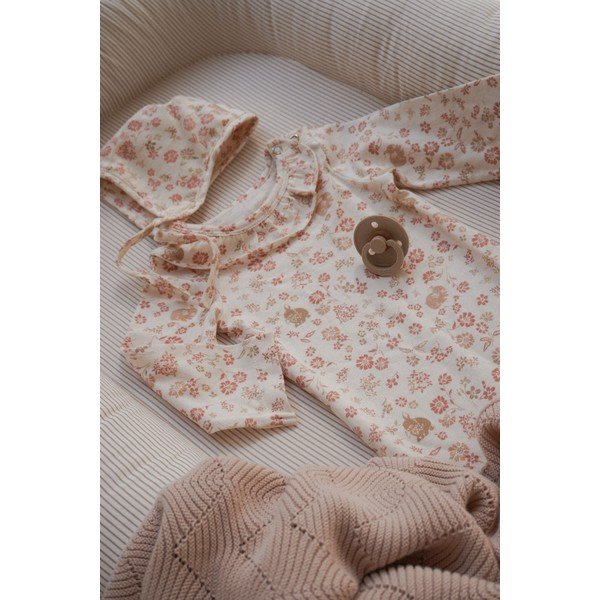 Coperta per bambini beige in cotone organico lavorata a maglia 80x100 cm Almond – Cam Cam Copenhagen-image-2