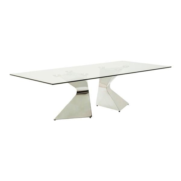 Tavolino con base in acciaio inox Floria - Kare Design