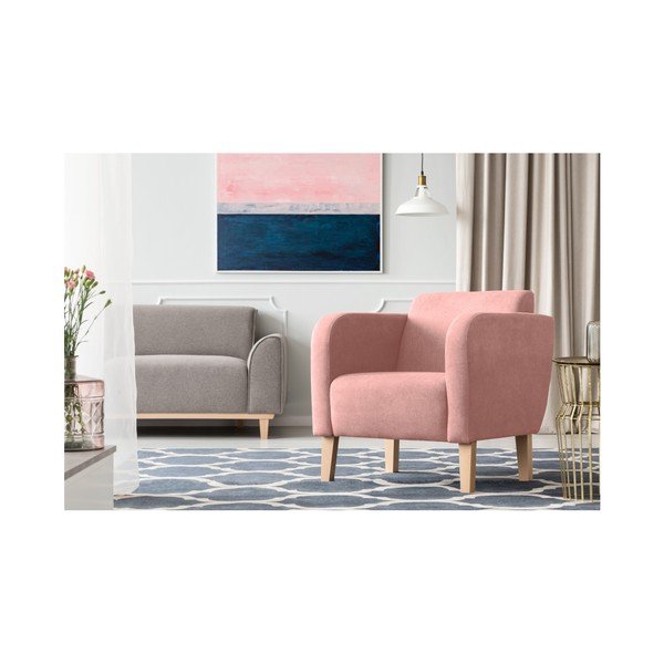 Růžové křeslo Kooko Home Swing-image-1
