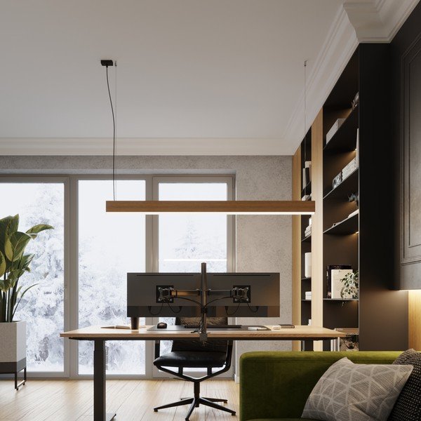 Lampadario LED di colore naturale in legno massiccio LYKKE – Thoro-image-2
