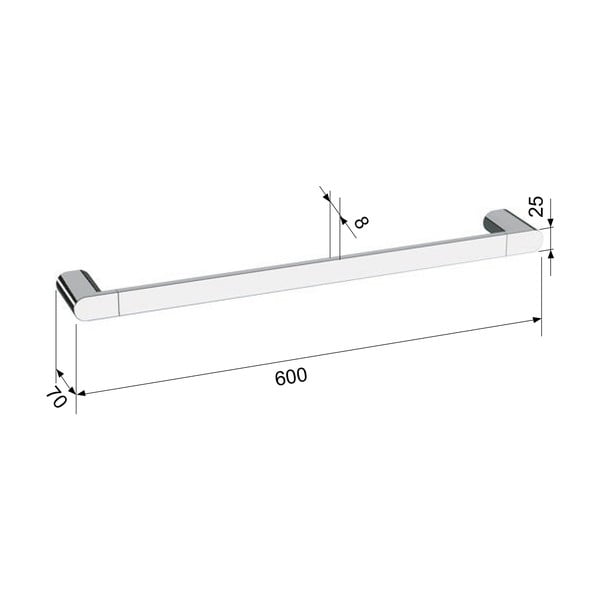 Porta asciugamani a parete in ottone nero opaco Flori - Sapho-image-1