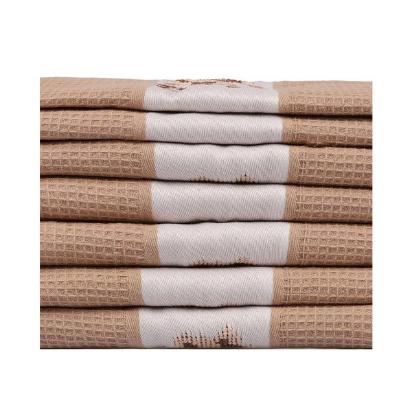 Set di 6 asciugamani in cotone marrone Simplicity, 45 x 70 cm - Mijolnir-image-2