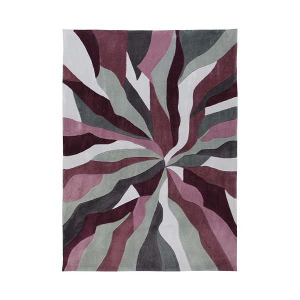 Tappeto grigio e viola Splinter Purple, 120 x 170 cm - Flair Rugs