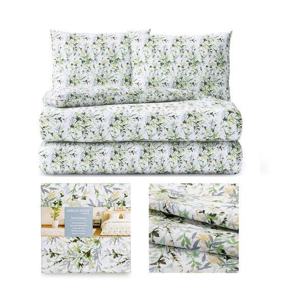Biancheria da letto in cotone per letto matrimoniale, 160 x 200 cm Averi Martinique - AmeliaHome-image-2