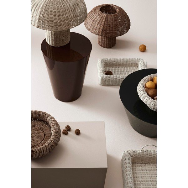 Lampada da tavolo LED di colore naturale in rattan con paralume in rattan (altezza totale 40 cm) Irele – Bizzotto-image-1