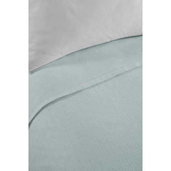 Copriletto in cotone color menta per letto matrimoniale 200x230 cm Serenity - Mijolnir-image-2