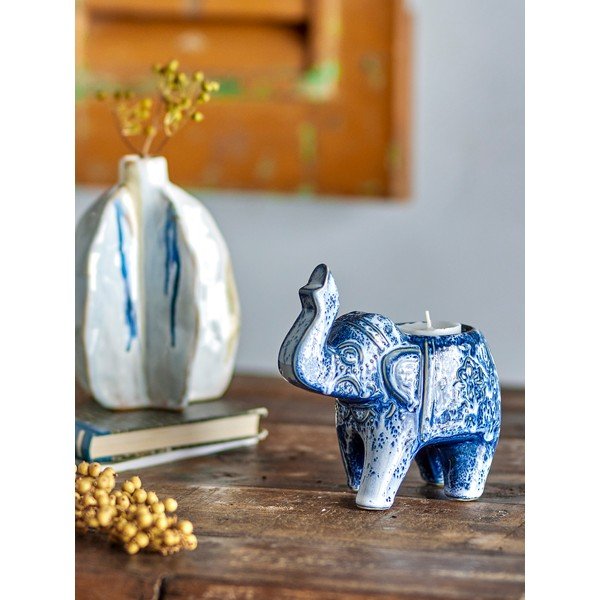 Portacandele in gres per candele da tè Oliphant - Bloomingville-image-1