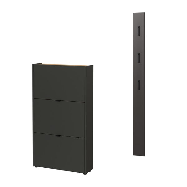 Set di mobili da ingresso color antracite 101x200x22 cm Ameca – Germania