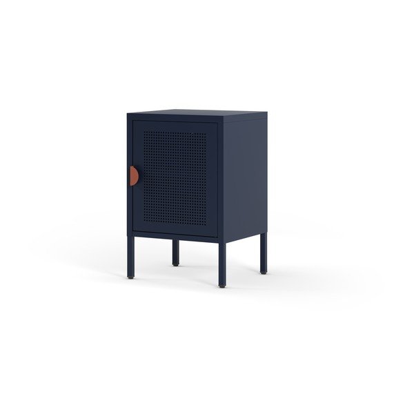 Comodino blu scuro in metallo Sayla – Marckeric-image-4
