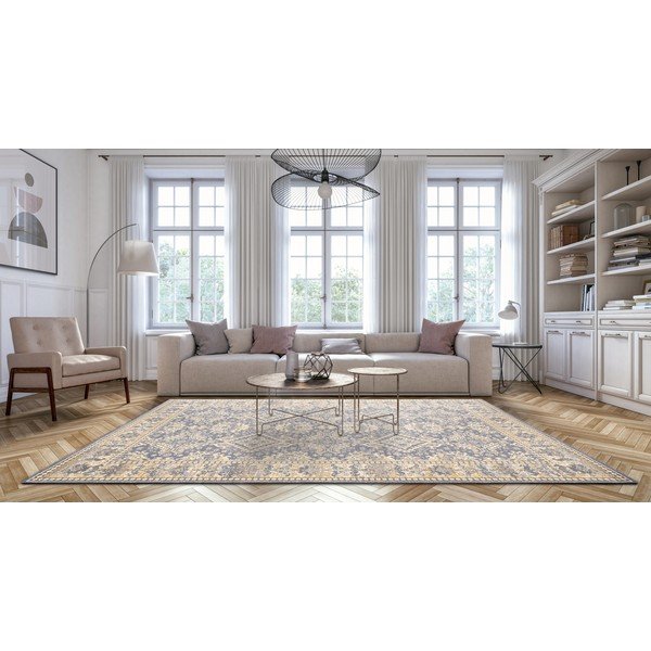 Tappeto in lana grigio 133x180 cm Carol - Agnella-image-1