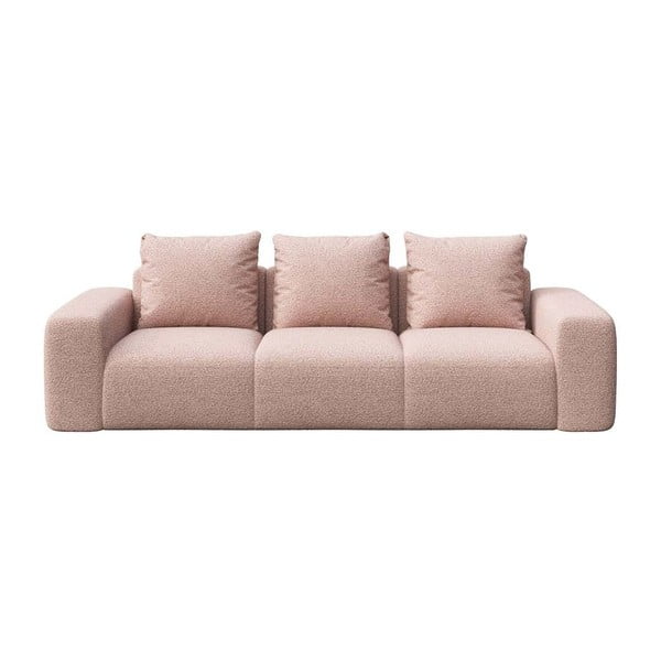 Divano rosa rivestito in bouclé 287 cm Monce – Rodier
