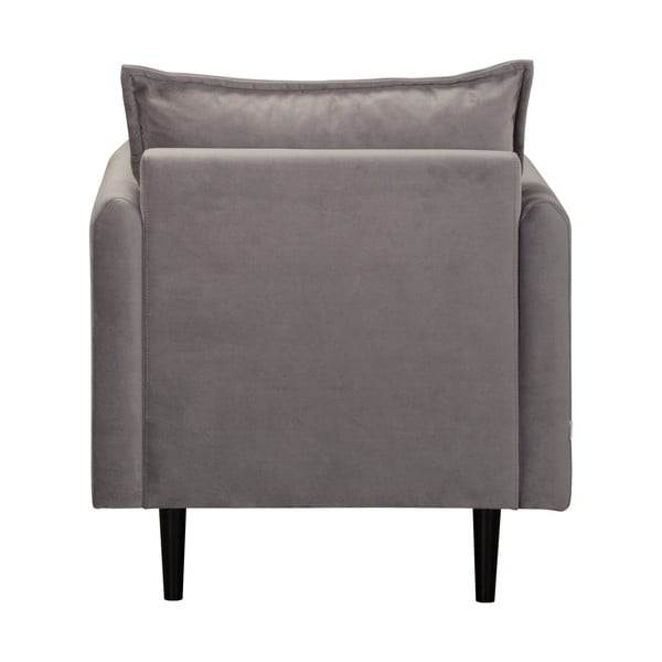 Poltrona grigia con rivestimento in velluto Juli – Ropez-image-4