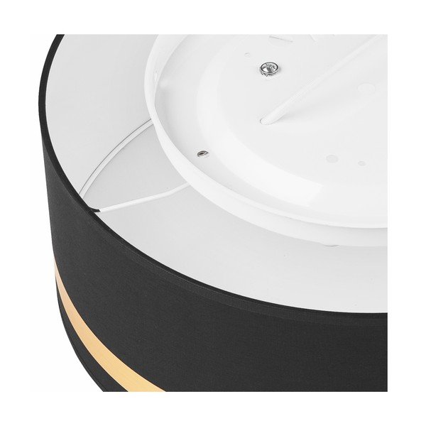 Lampada da soffitto nera con paralume in tessuto ø 35 cm Gloria - LAMKUR-image-4