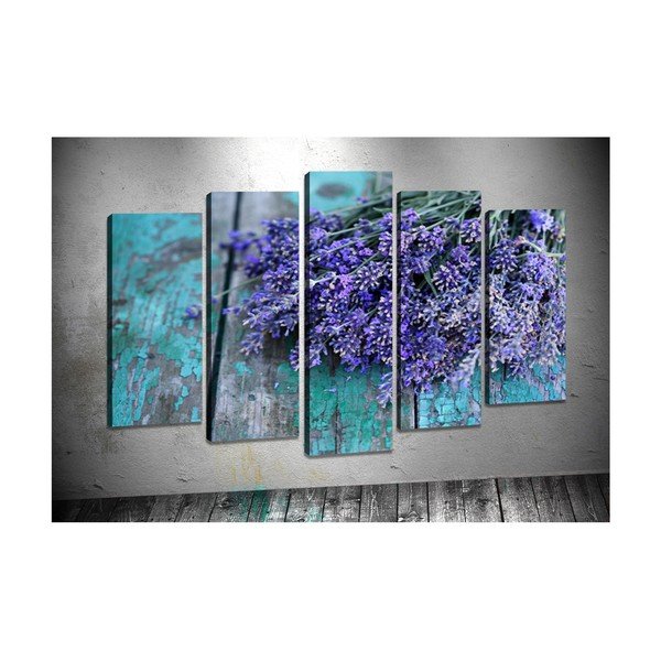 Set di 5 dipinti Provence Bouquet - Tablo Center