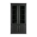 Vetrina nera in pino massiccio 110x215x44 cm Organize – WOOOD