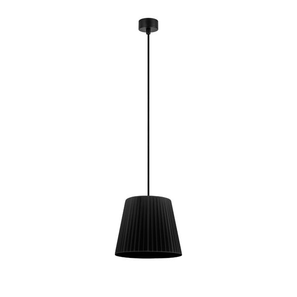 Lampada da soffitto nera con cavo nero Kami, ⌀ 24 cm - Sotto Luce