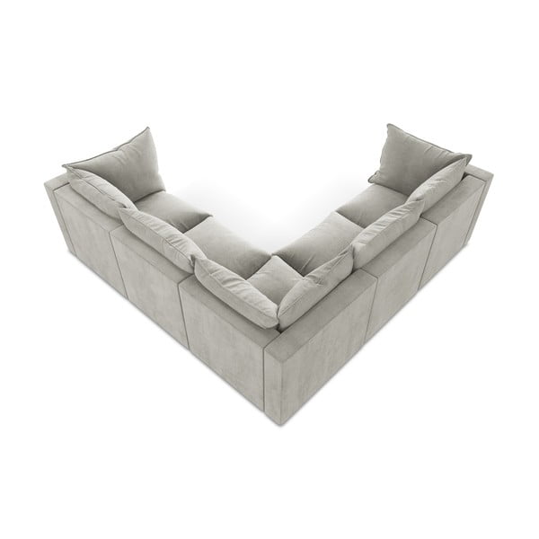 Divano angolare grigio chiaro Manao – Makamii-image-3