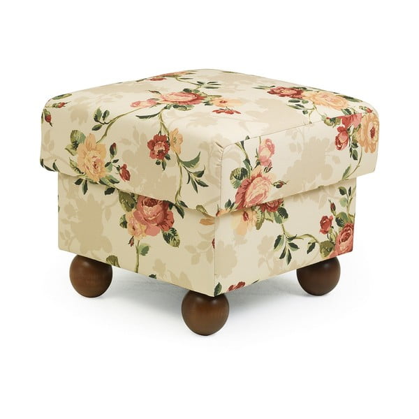 Pouf a fiori beige Monarch Chenille - Max Winzer