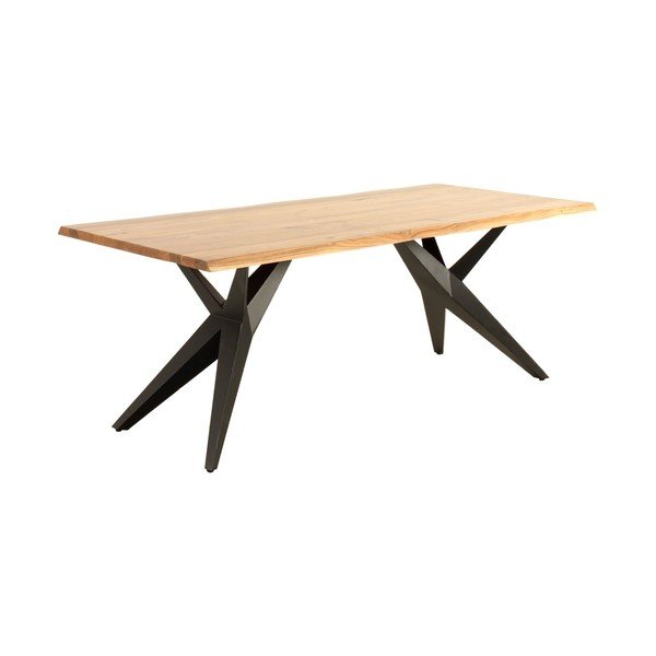 Tavolo da pranzo con piano in acacia 100x200 cm Ligero - Geese-image-1