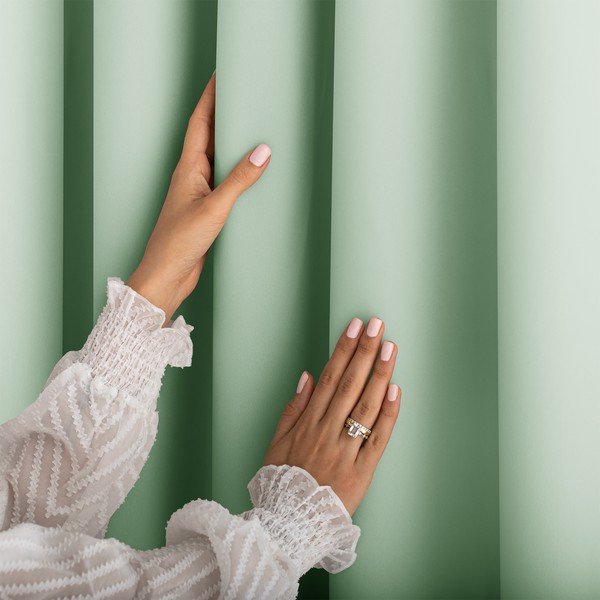 Tenda parzialmente oscurante color menta 140x270 cm Carli – Restilo-image-1