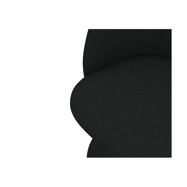 Sedia da pranzo nera in imbottito Maia – Makamii-image-4