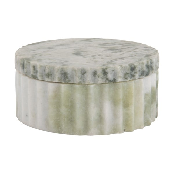 Scatola decorativa verde chiaro in pietra ø 15x6 cm Marble – PT LIVING-image-2
