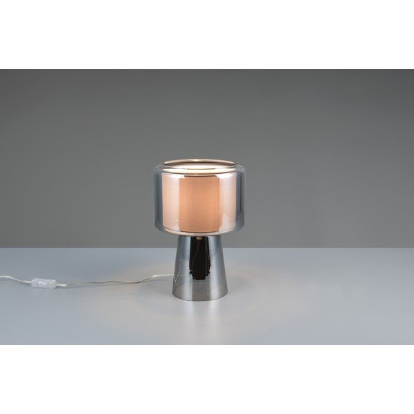 Lampada da tavolo grigia (altezza totale 29 cm) Rocka – Trio-image-4