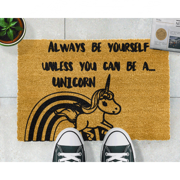 Tappeto in fibra naturale Unicorno, 40 x 60 cm - Artsy Doormats-image-2
