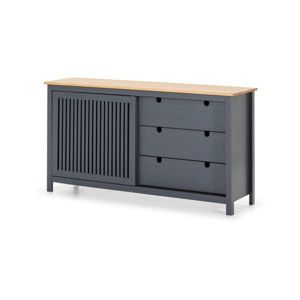 Cassettiera in legno grigio Bruna - Marckeric-image-3