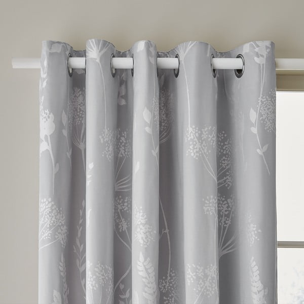 Tende grigie in set di 2 pezzi 229x168 cm Meadowsweet Floral - Catherine Lansfield